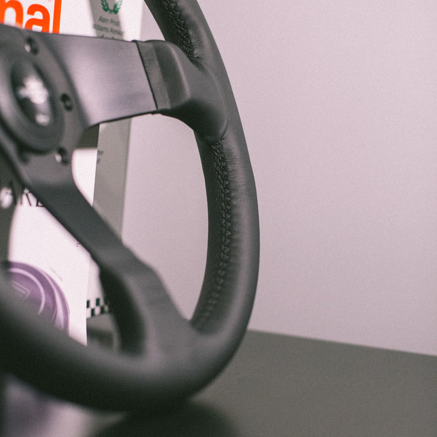 PERSONAL Fitti Corsa 350mm Steering Wheel (Black Leather / Black Stitching)