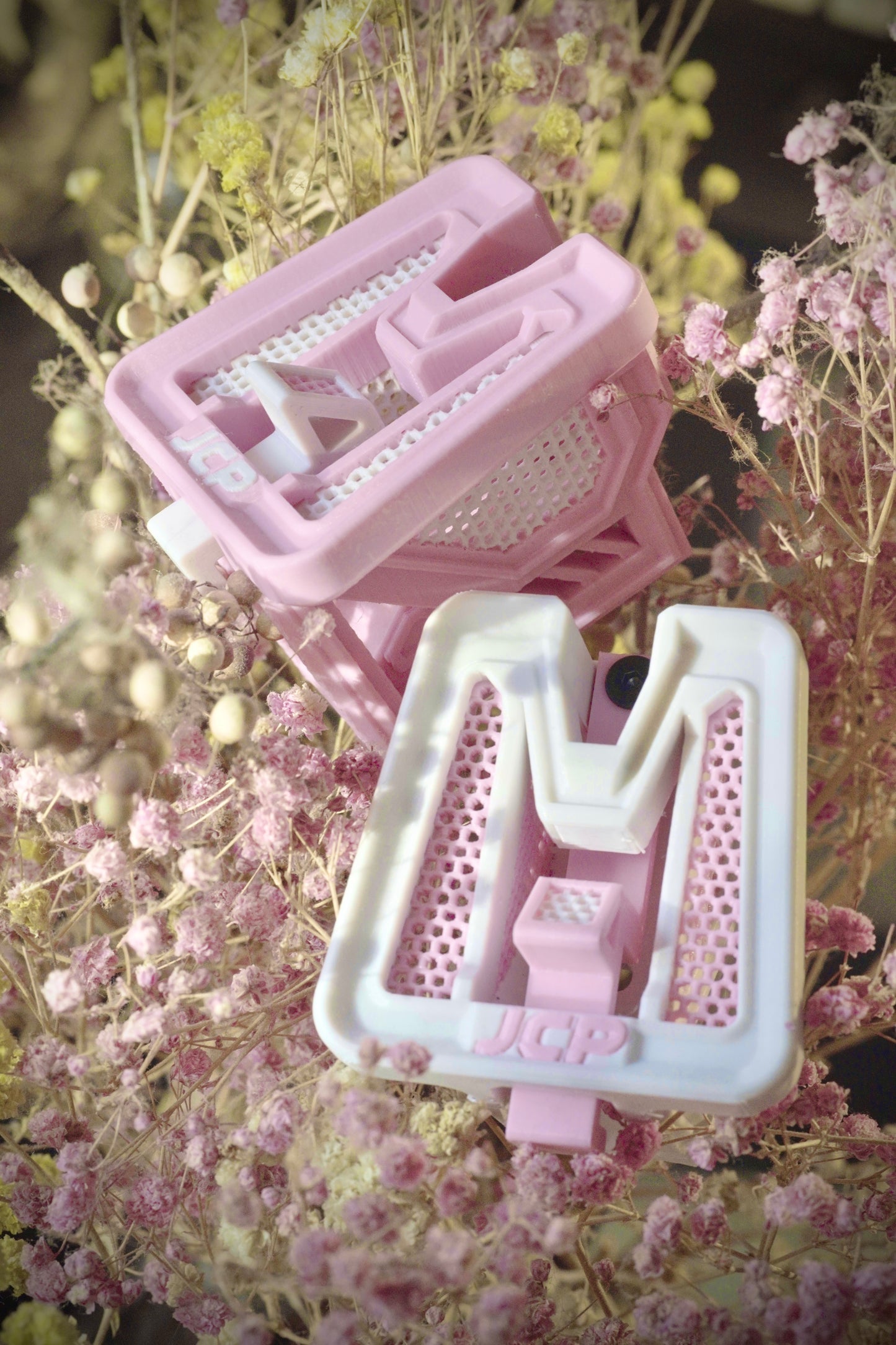 JCP Custom Brompton Carrier Block(Pink + White)