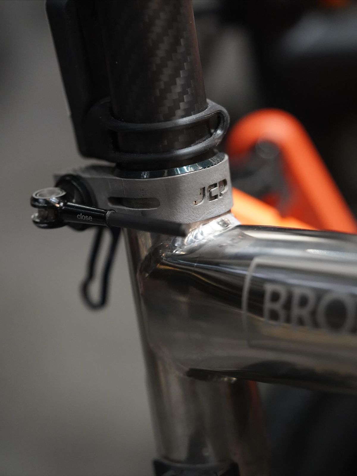JCP Custom 3D Print Titanium T line Seat Post Clamp