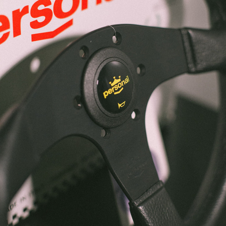 PERSONAL Blitz 350mm Steering Wheel (Black Leather / Black Stitching)